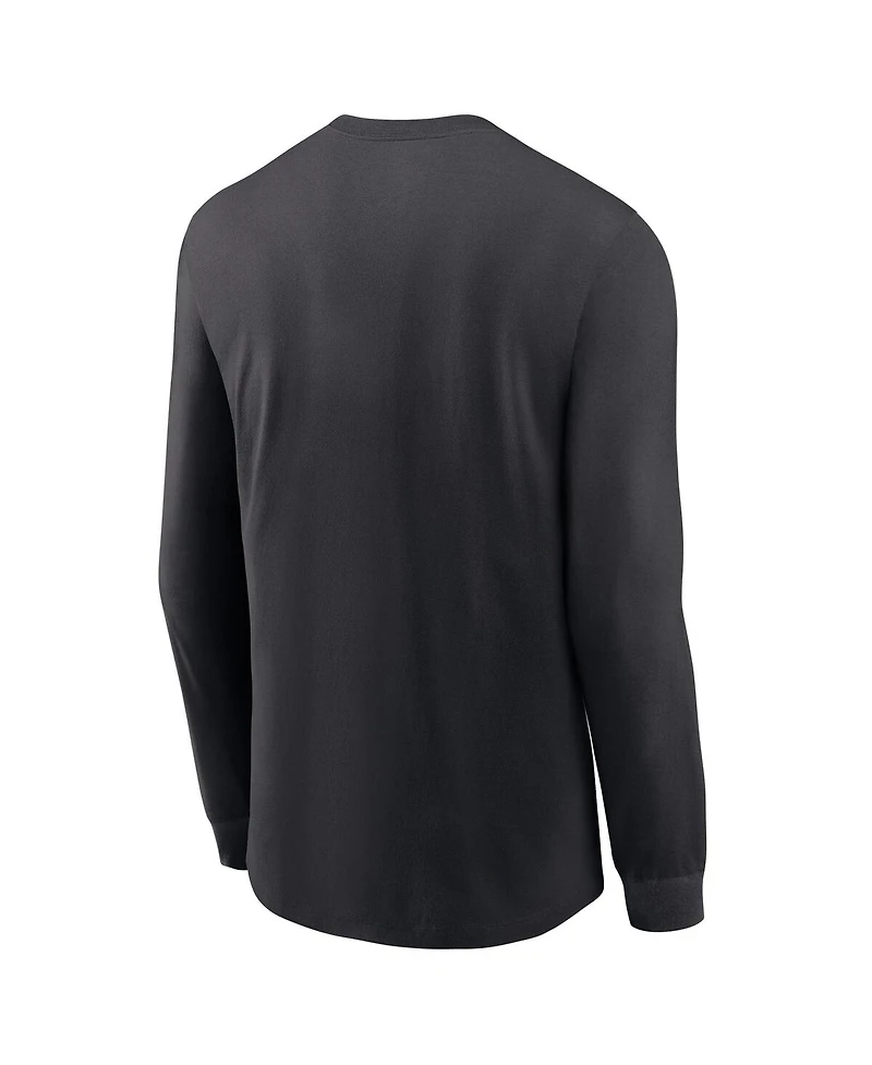 Nike Men's Black Purdue Boilermakers 2025 Courtside Basketball Shootaround Dri-fit Long Sleeve T-Shirt