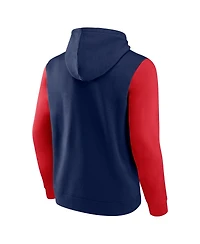 Fanatics Men's Navy/Red New England Patriots Outline Pullover Hoodie