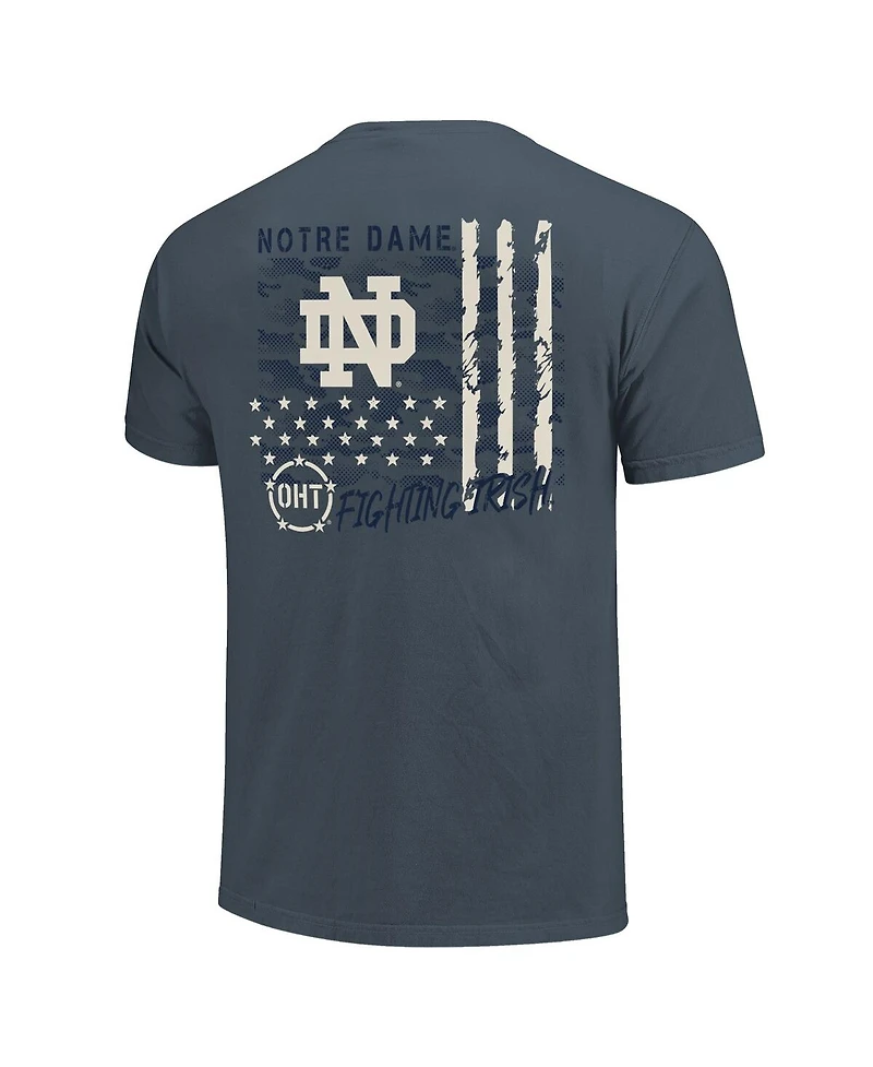 Image One Men's Navy Notre Dame Fighting Irish Comfort Colors Oht Camo Overlay T-Shirt