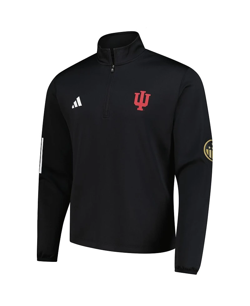 Adidas Men's Black Indiana Hoosiers Half-Zip Golf Jacket