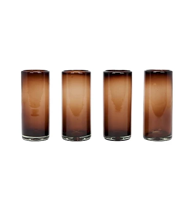 Verve Culture Handblown Glasses Highball Tamarind - Set of 4