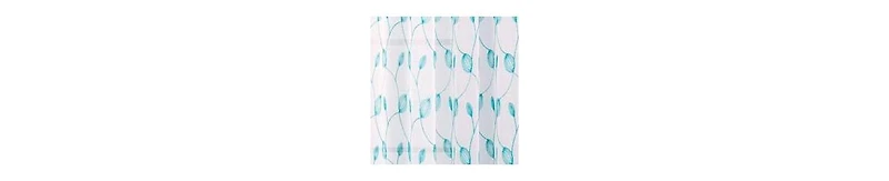 Rt Designers Collection Ramallah Krista Embroidered Grommet Curtain Panel - 54x90", White/Teal