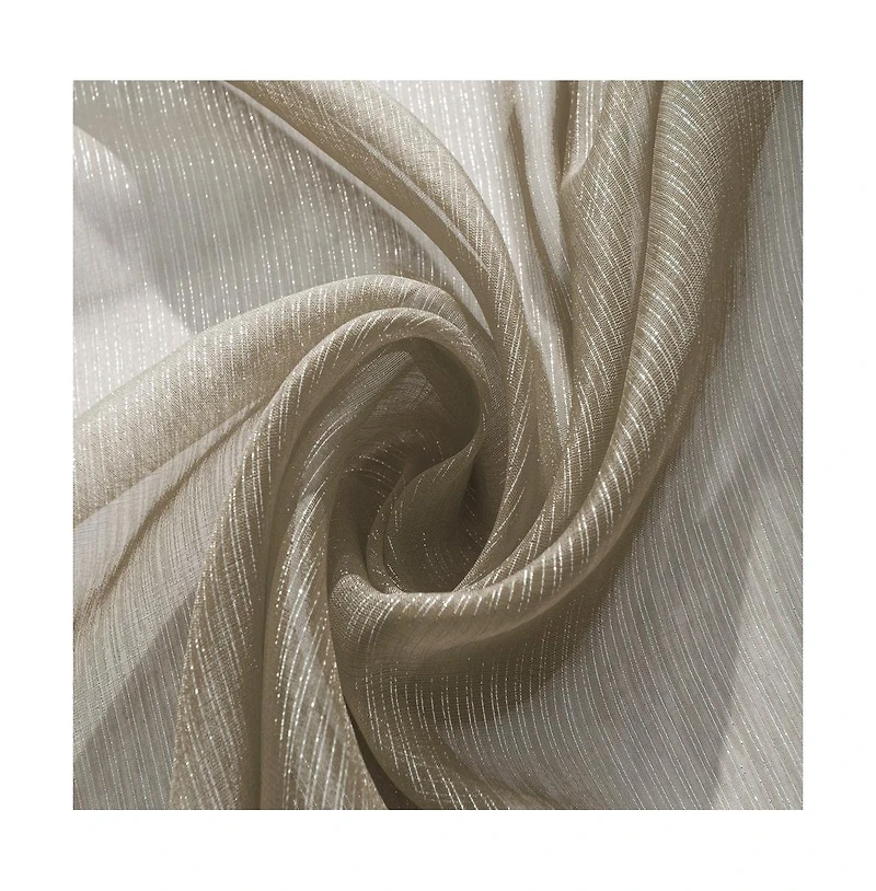 Ramallah Lonnie Grommet Curtain Panel - 54x90", Taupe