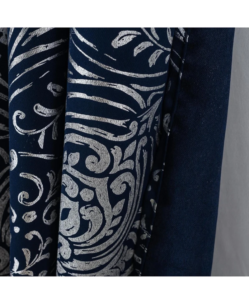 Rt Designer Collection Helena Halo Foil Blackout Luxurious Decorative Curtain Panel