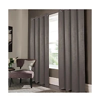 Rt Designers Nellie Embossed Blackout Grommet Panel - 52x95", Charcoal