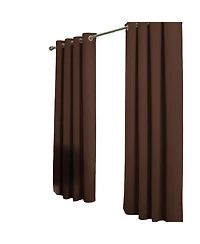 Rt Designer Collection Anchorage Blackout Grommet Luxurious Modern Design Curtain Panel 54" x 95" Chocolate