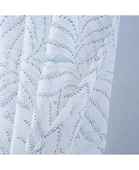 Rt Designers Collection Faye Grommet Metallic Sheer Printed Doily Curtain Panel 54" x 84" Sage