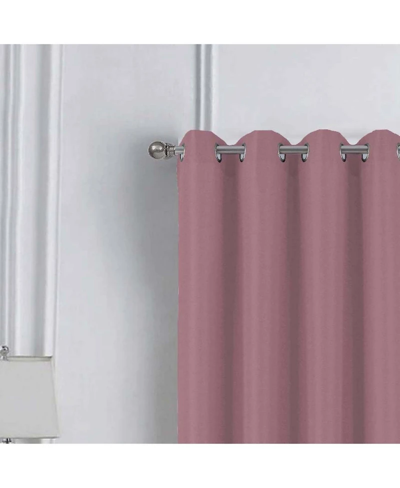 Rt Designer Collection Cindy Textured 2 Pack Grommet Curtain Panel 36" x 84" Rose