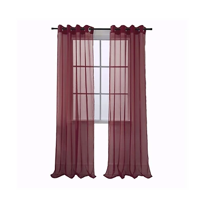 Rt Designers Collection Cara One Sheer Grommet Light Filtering Curtain Panel 54" x 90
