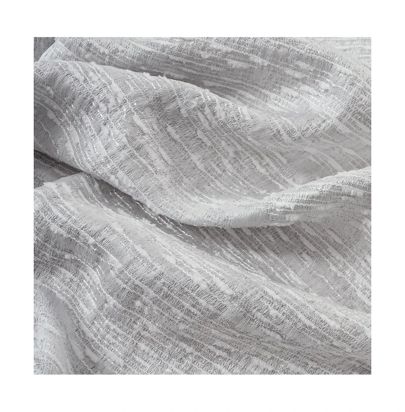 Rt Designers Collection Roman Jacquard Premium & Stylish Grommet Panel 54" x 90" Silver