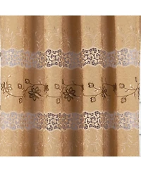 Rt Designer Collection Antonia Macrame Luxurious Decorative Rod Pocket Curtain Panel 54" x 84" Gold