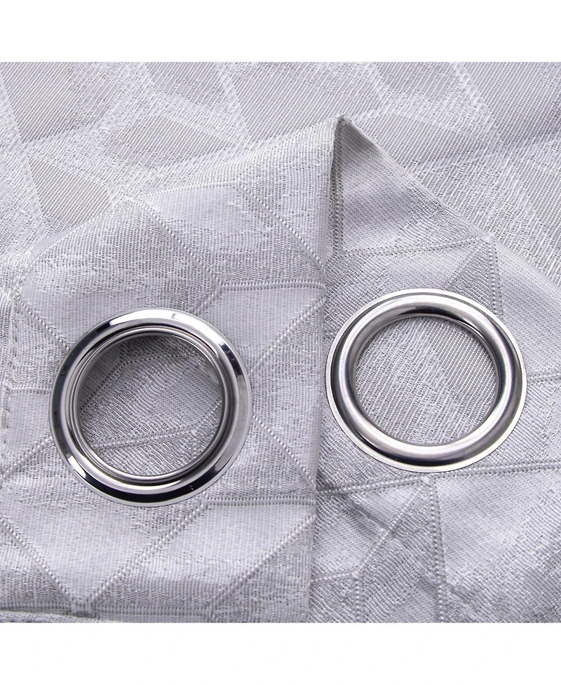 Rt Designer Collection Cubix Jacquard Grommet Luxurious Modern Design Curtain Panel 54" x 84" Beige