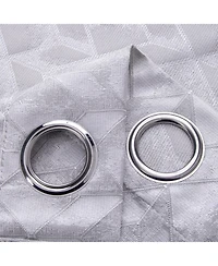 Rt Designer Collection Cubix Jacquard Grommet Luxurious Modern Design Curtain Panel 54" x 84" Beige