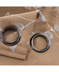 Rt Designer Collection Lilian Embroidered Blackout Luxurious Decorative Grommet Curtain Panel 54" x 95" Taupe