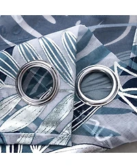 Rt Designer Collection Fern Foil Printed Doily Luxurious Decorative Grommet Curtain Panel 54" x 90" Wedge