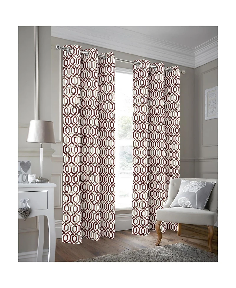 Rt Designer Collection Rory Printed 2 Pack Blackout Luxurious Decorative Grommet Curtain Panel 36" x 84