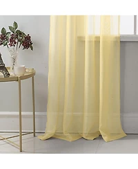 Rt Designer Collection Celine Sheer Luxurious Modern Design Curtain Panel 54" x 84" Gold