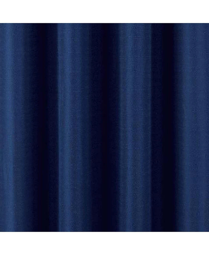 Rt Designer Collection Cindy Textured 2 Pack Grommet Curtain Panel 36" x 84" Navy Blue
