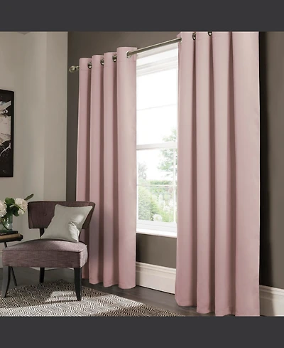 Rt Designers Collection Anchorage Blackout Grommet Curtain Panel 54" x 84" Blush
