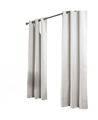Rt Designer Collection Anchorage 2 Pack Blackout Grommet Luxurious Modern Design Curtain Panel Pair 36" x 84" White