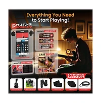 Pyle 6-String Electric Guitar Kit- Includes Amplifier with Accessory Kit