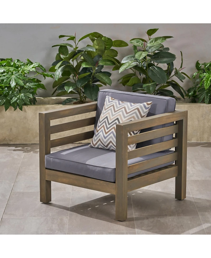 Streamdale Furniture Acacia Club Chair with Water-Resistant Cushions