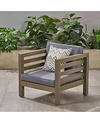 Streamdale Furniture Acacia Club Chair with Water-Resistant Cushions