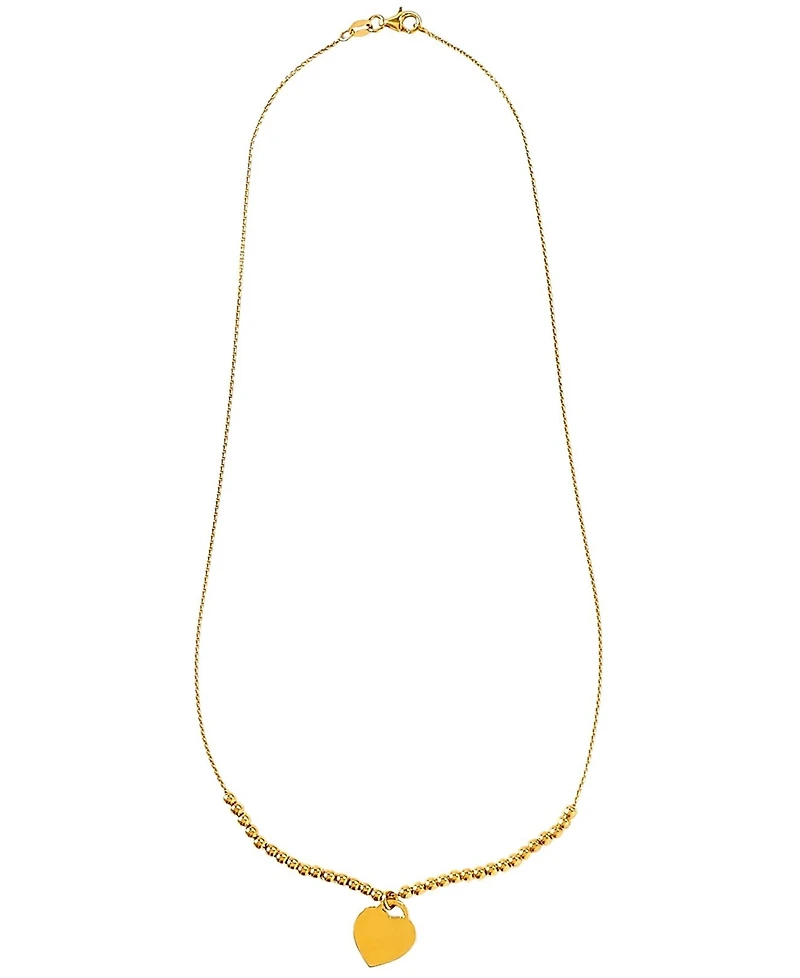 Giani Bernini Primavera Gold Over Silver Heart Pendant Ball Stud Necklace