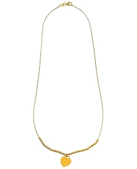 Giani Bernini Primavera Gold Over Silver Heart Pendant Ball Stud Necklace