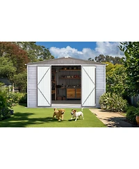 Streamdale Furniture 8x10FT Iron-Wood Tool Shed - Nature & Function