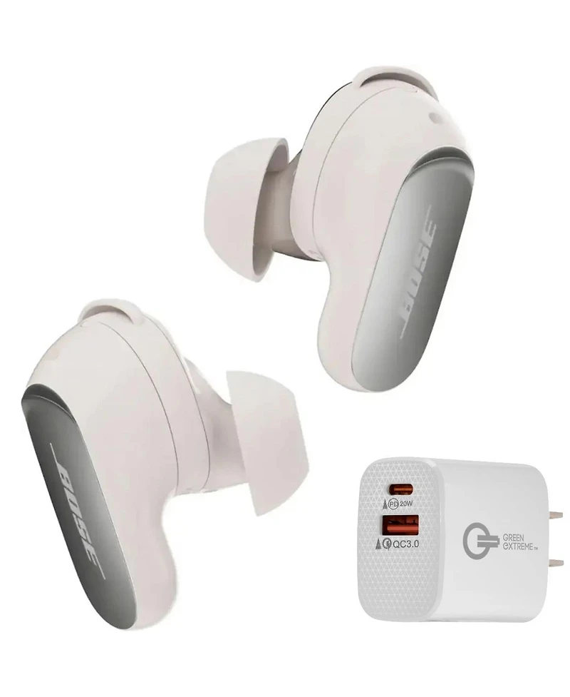 Bose QuietComfort 2nd Gen Ultra Wireless Noise Cancelling Earbuds + 20W 2-Port Wall Charger