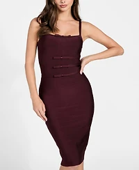 Guess Women's Sleeveless Bow Valencia Bandage Bodycon Dress