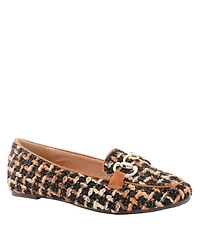 Patrizia Women's Knitknot Boucle Loafers with Chain Accent