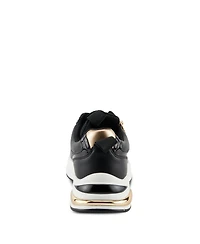 Patrizia Women's Ursa Platform Glitter Upper and Gold Accents Sneakers