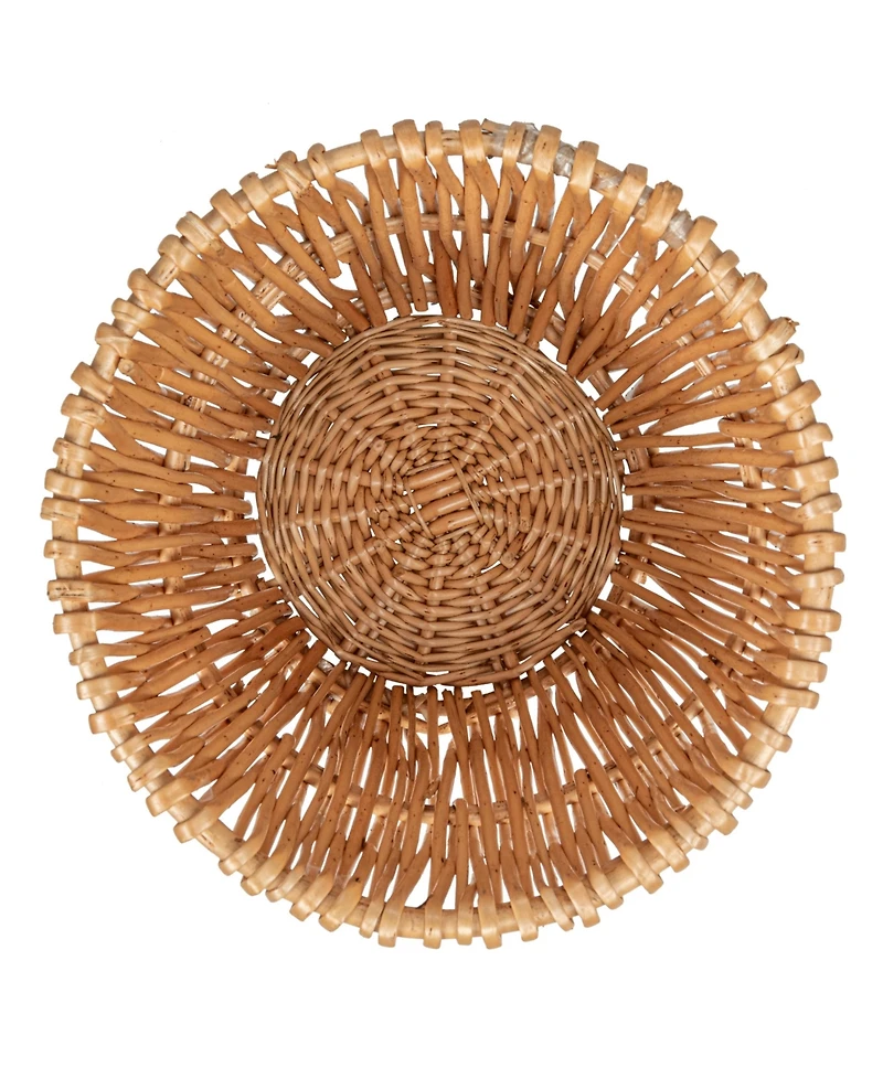 Household Essentials Small Reed Willow Waste Basket, Natural