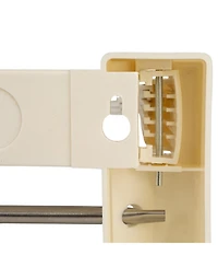 Household Essentials Metal and Plastic Wall Mount Telescoping Drying Rack, White