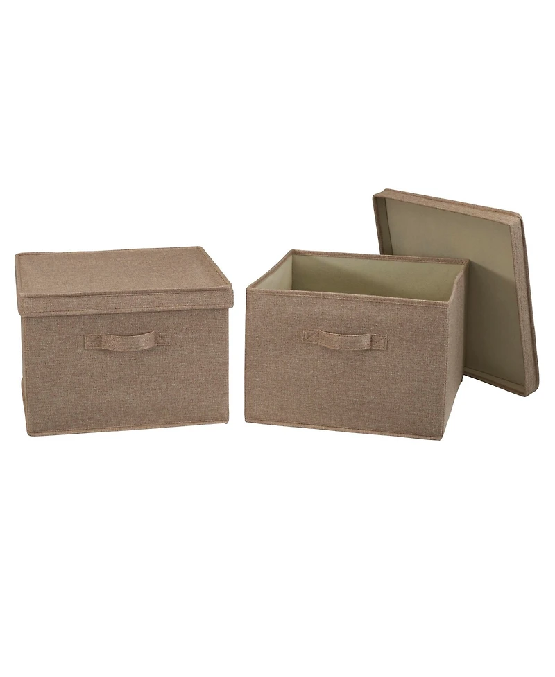 Household Essentials Square Storage Box With Lid, 15”x15”x10