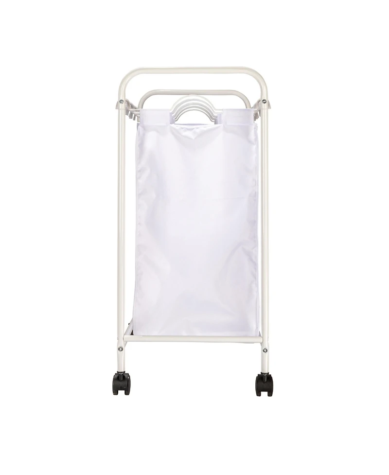Household Essentials Rolling Laundry Sorter, 4 Bag, White