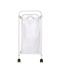 Household Essentials Rolling Laundry Sorter, 4 Bag, White