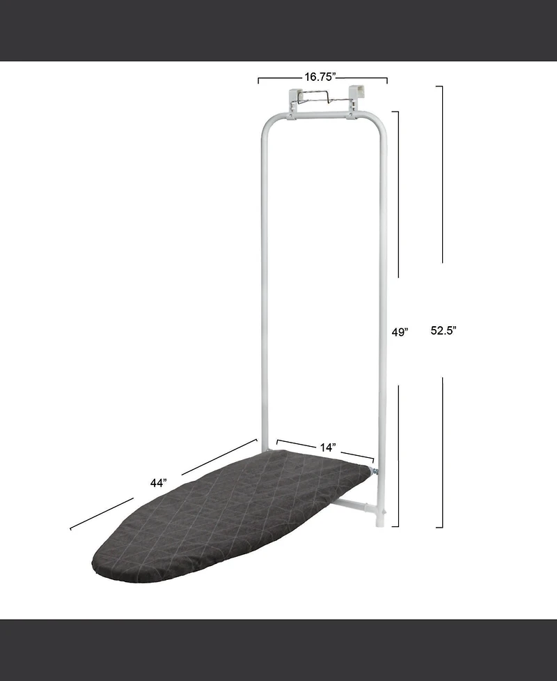 Household Essentials Over the Door Ironing Board, White