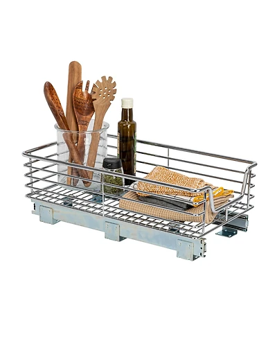 Household Essentials Glidez 14.5" W Chrome-Plated Steel Pull-Out Storage Organizer.