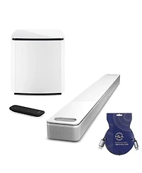 Bose Smart Ultra Dolby Atmos Soundbar Speaker, White, Bundle with Bass Module 700, Sound Bar for Home Audio Speaker Tv Wireless, Bluetooth