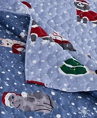 Greenland Home Fashions Winter Whiskers Holiday 2-Pc. Quilt Set, Twin