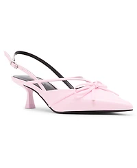 Madden Girl Women's Vixen Bow Slingback Kitten Heel Pumps