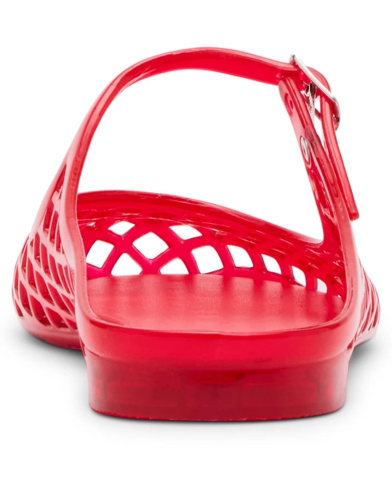 Madden Girl Women's Safron Caged Jelly Mary-Jane Slip-On Flats