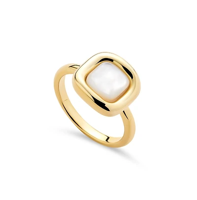 Ana Luisa Statement Ring - Clara Mother of pearl