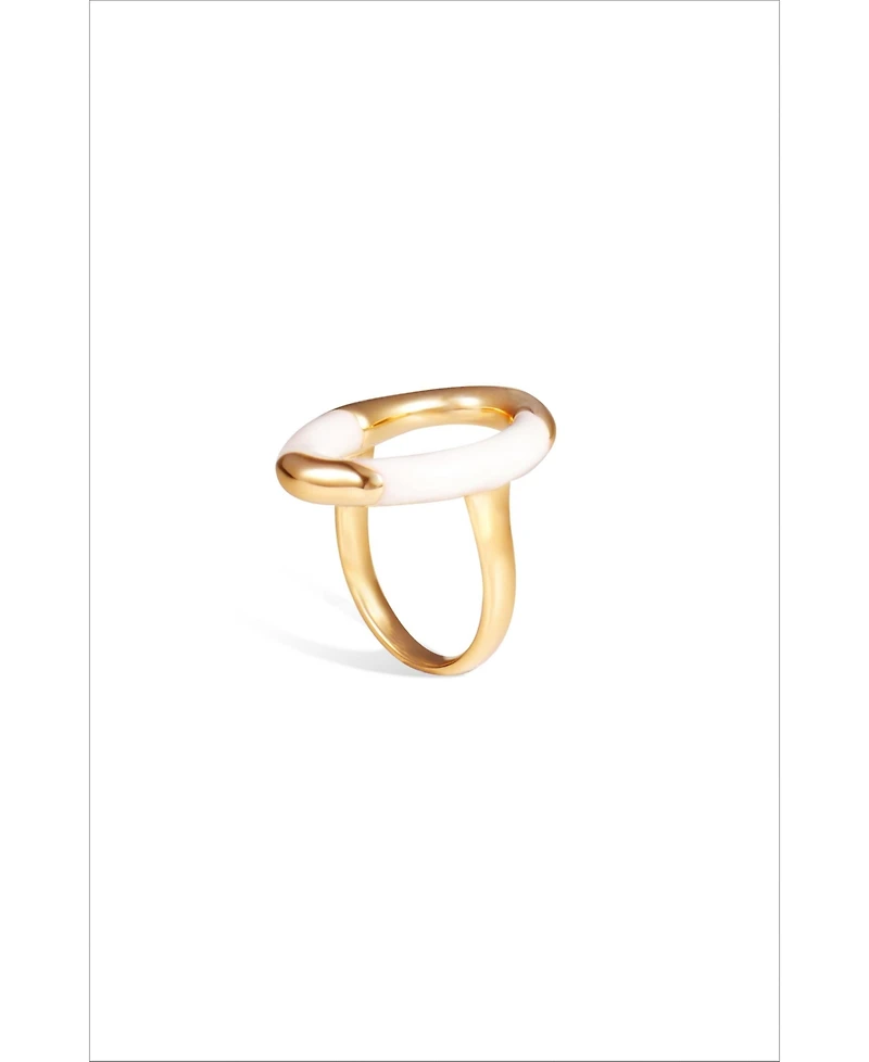 Retro Chic Time Ripples Round Ring