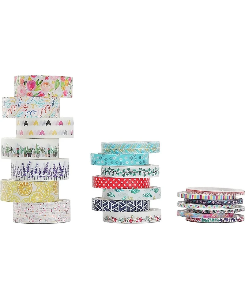 Mr. Pen Washi Tape Set, 21 Roll, Boho Design, Decorative Tape, Washi