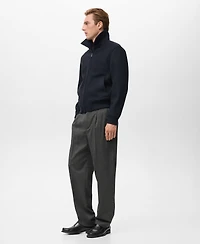 Mango Men's Regular-Fit Pleated Pants