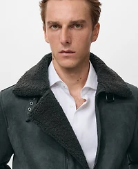 Mango Men's Double Face Fleece Effect Jacket